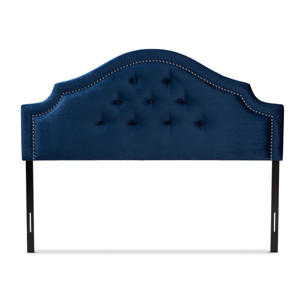 Cora Royal Blue Velvet Upholstered King Size Headboard